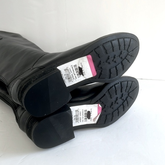 Sam Edelman $200 Penny Knee High Riding Black Leather Riding Boots Size 5 NWT - Picture 11 of 11